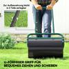 38L Fillable Cylinder Steel Lawn Roller - Dark Green