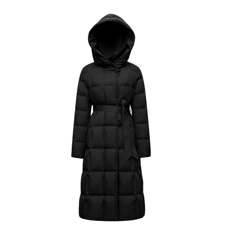 Yalu EW Women's Fashion Button-Front Loose Long Goose Down Puffer Jacket