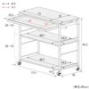 Stainless steel workbench wagon with drawer (width 73.5cm)