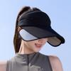 Summer Sun Protection Hat For Women With Large Brim Foldable Uv Shield Polyester Outdoor Sun Hat
