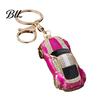 Sparkling Car Key Accessory Sports Keychain with Rhinestones, Durable Zinc Alloy Decorative Holder Stylish Pendant, Compact Ring for Backpacks