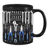 Tool Pattern Design Mechanic Coffee Mug Wrench Pattern Ceramic Flat Print Water Cup 325ML 11oz 2D Creative Tea Cup Gifts for man
