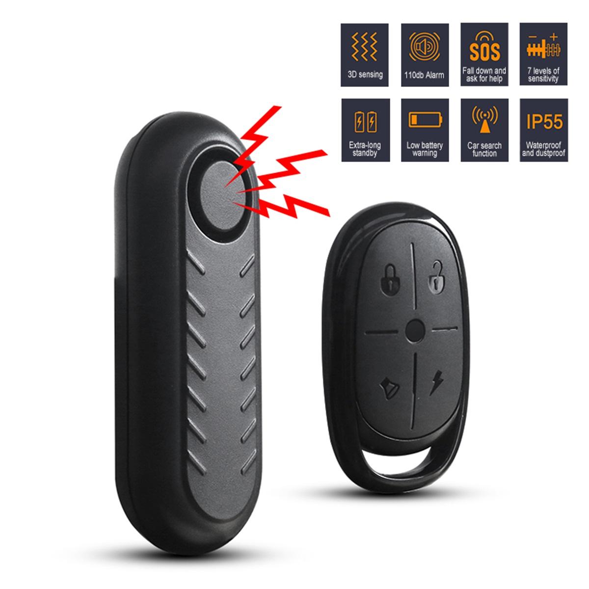 Wireless Bicycle Alarm Remote Control Waterproof Electric Motorcycle Scooter Bike Security Protection Anti theft Alarms чёрный