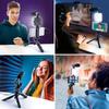 Starter Set for Most Smartphones Vlog Set with Tripod Light Microphone and Phone Clip for Video Calling Conference