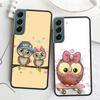 Cute Owl Hearts Lover Christmas Phone For Samsung Galaxy S24 S22 Ultra S21 Plus S20 S23 FE Case S10 S10E S9 S8 S7 Edge Cover Sil
