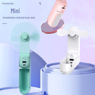 USB Rechargeable Portable Handheld Electric Fan & Power Bank Combo