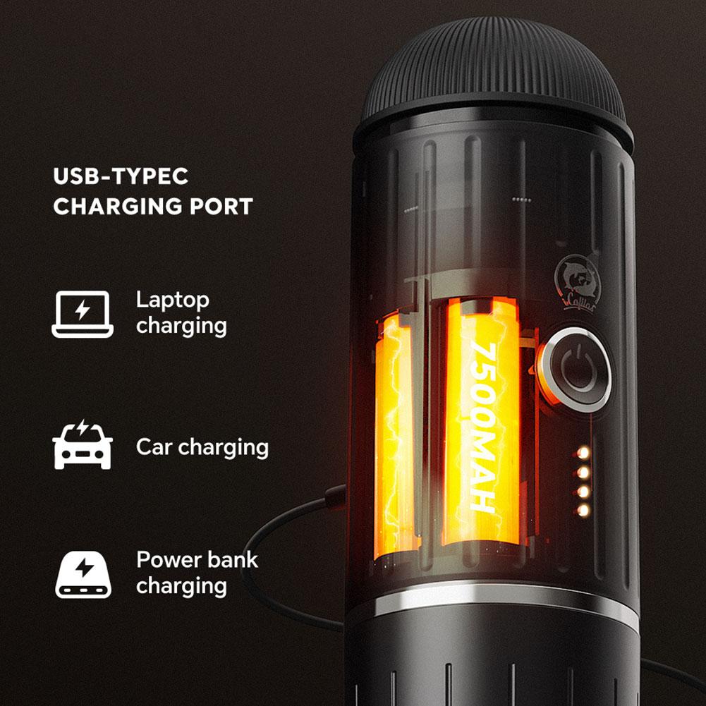 Portable Coffee Maker Electric Espresso Machine Compatible with Capsule & Ground Coffee Travel Coffee Maker 2 In 1 for Hiking