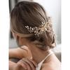 SWEETV Bridal Hair Comb, Rhinestone & Alloy Wedding Hair Accessories, Pearl Bridal Hair Pieces, Hair Side Comb for Women and Girls