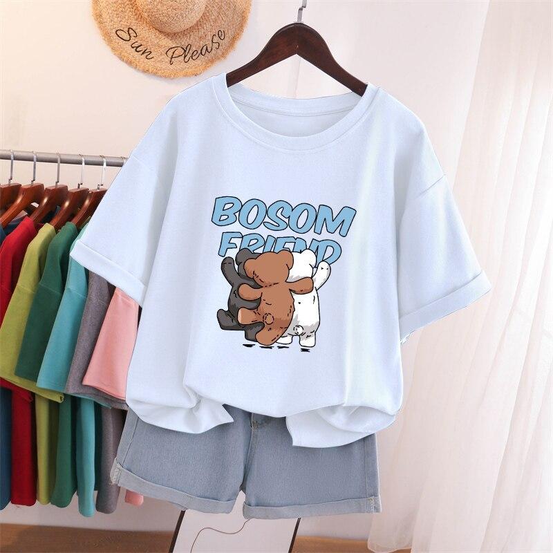 Женская футболка больших размеров L-5XL футболка с коротким рукавом женский топ 2023 лето — фото 3