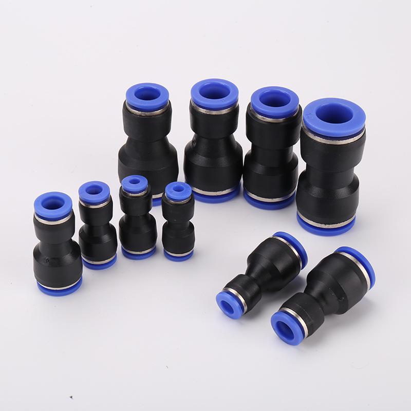 Straight Push-in Pneumatic Air Hose Connector (PU-6/8/10/12/14)