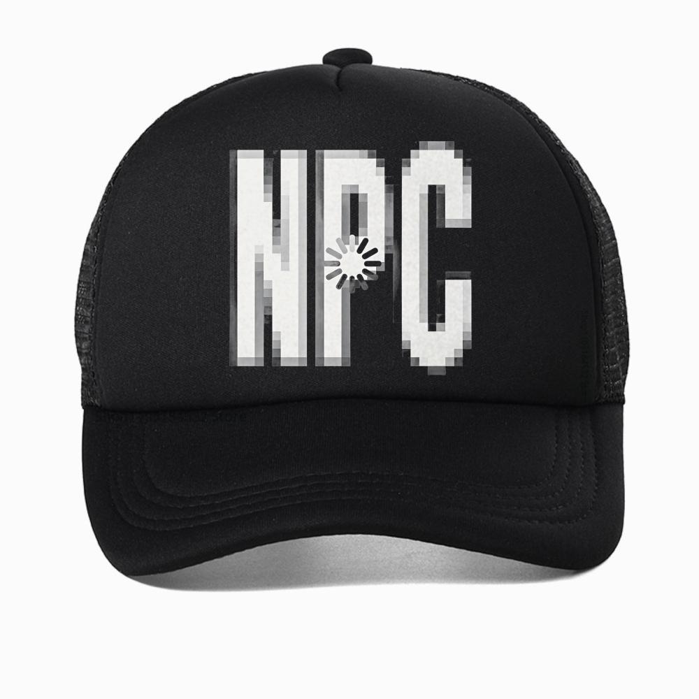 

Creative Printed Letter NPC Loaded MidSummer Unisexs hat Unisexs Womens Casual Fun Couple Mesh Breathable SunHats Adjustable