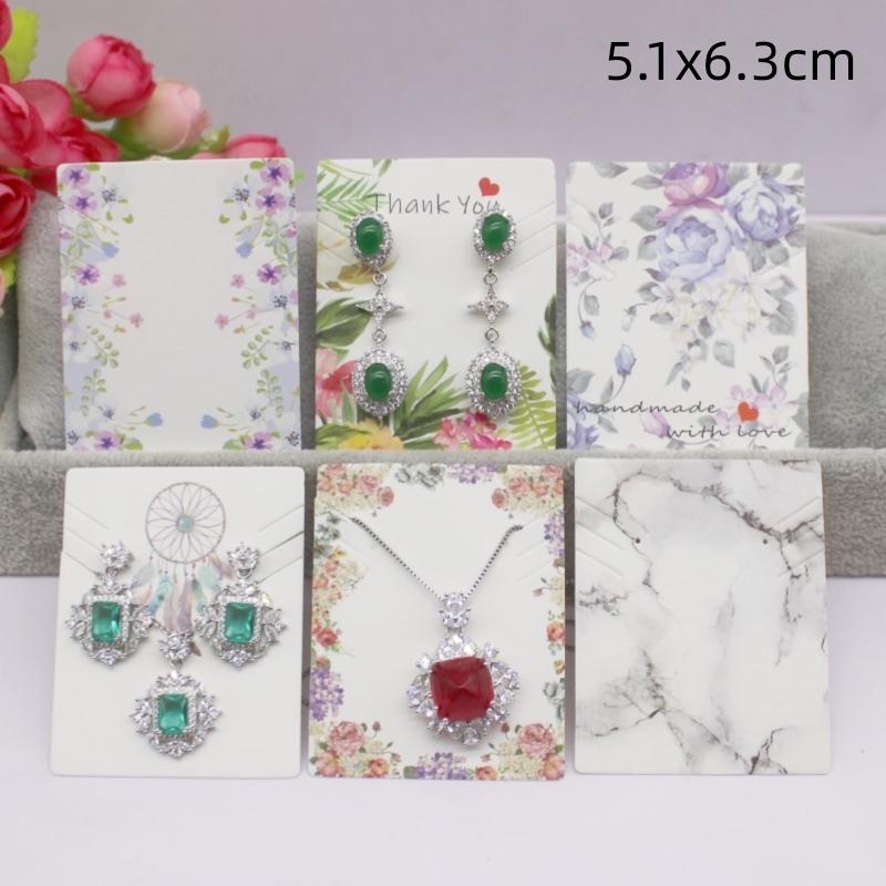 100pcs 5.1x6.3/6x9/7x9/5x7/5x5/5x4cm Mixed Earring Necklace Cards