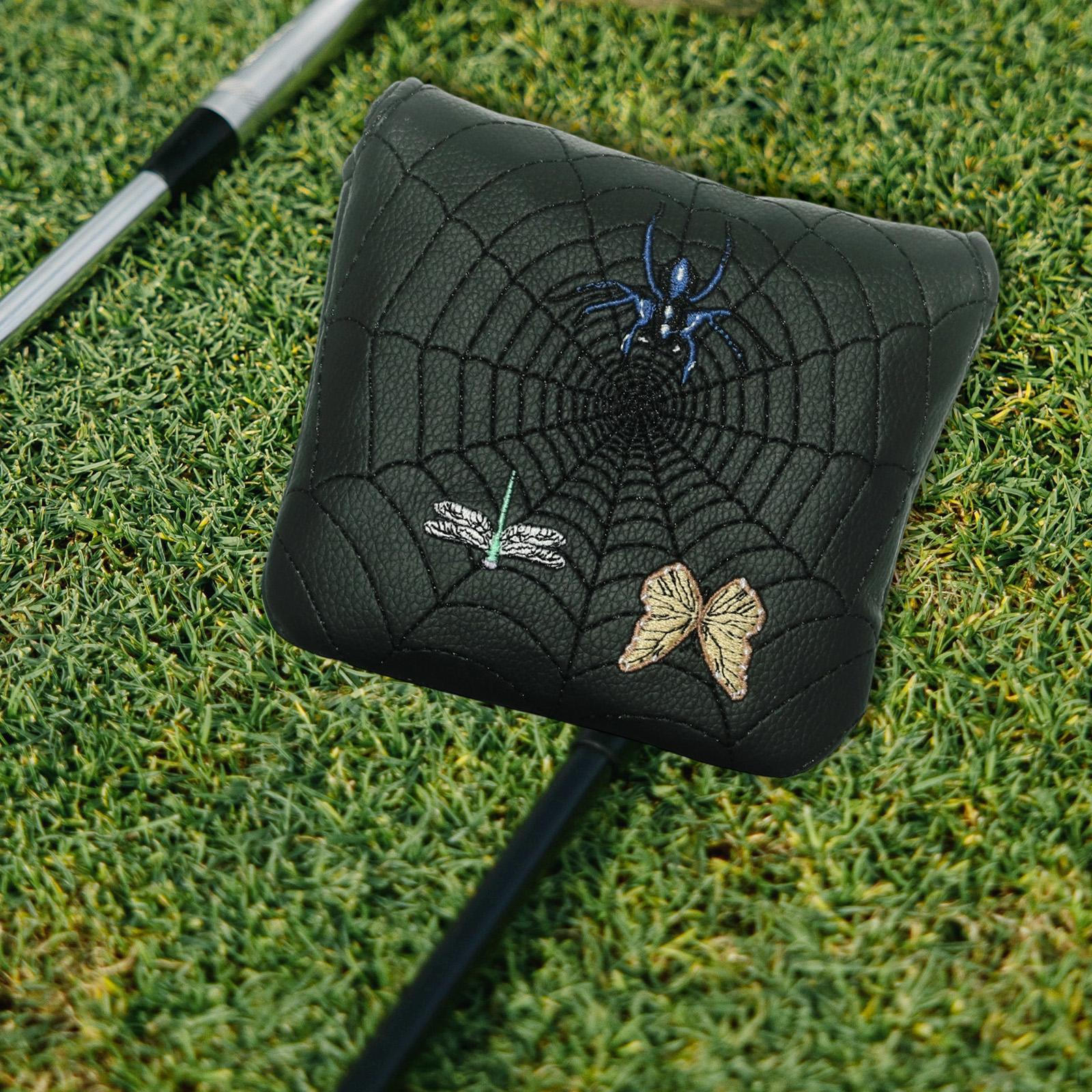 

Golf Mallet Putter Cover PU Leather Headcover Portable Equipment Lightweight Sleeve with Embroidery