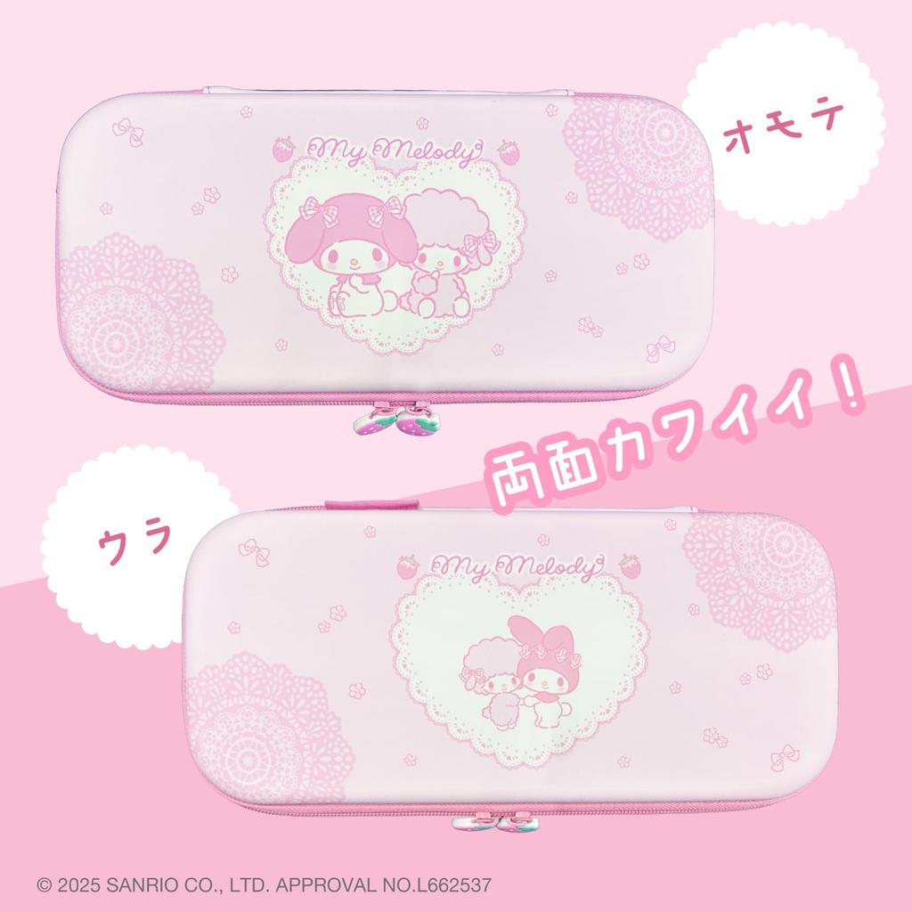Allone EVA Color Case for Gaming Sanrio Characters 2 My Melody x 4 x 30cm Compatible with Switch 2 Convenient to Carry Protects Against Scratches and