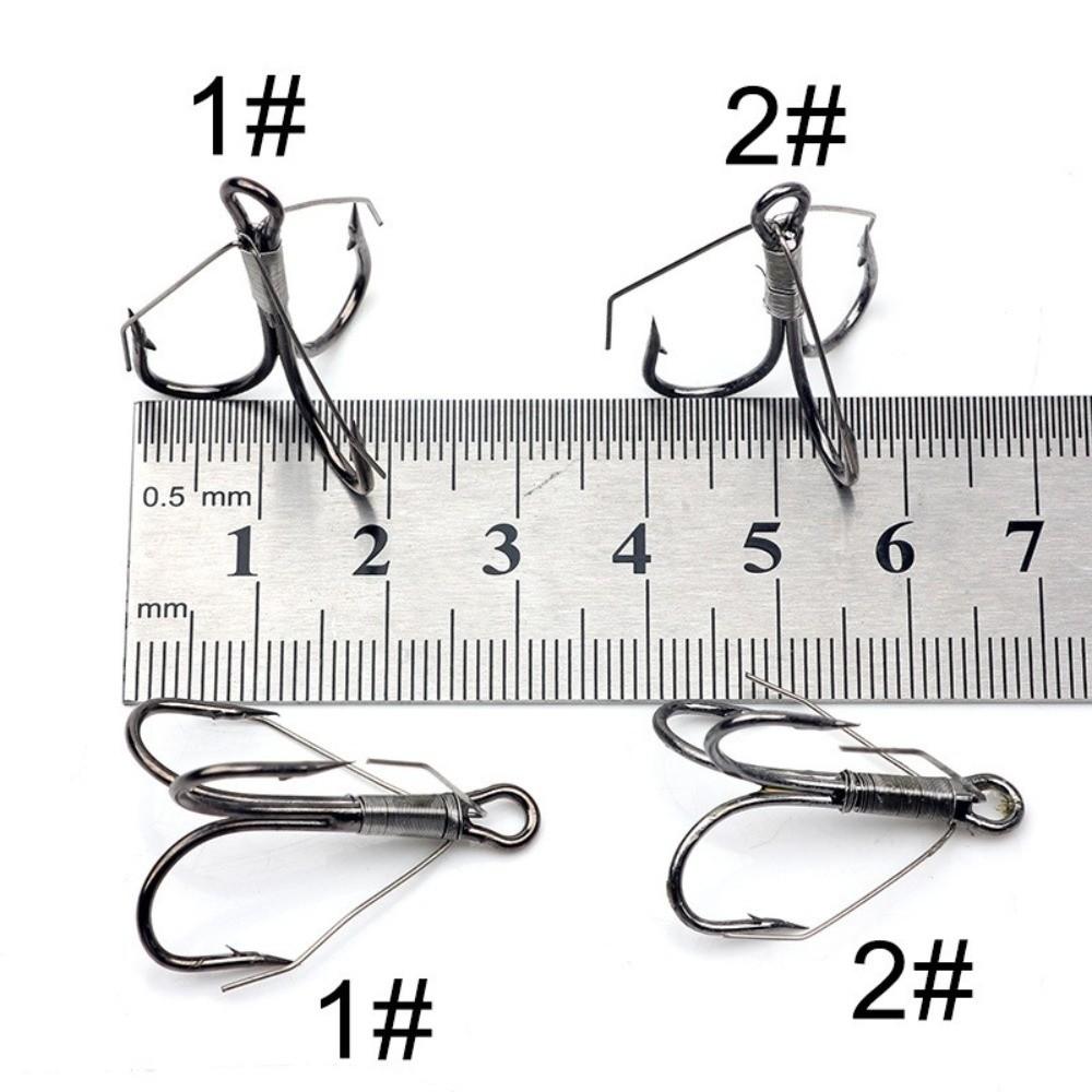 6pcs/box High Carbon Steel Wacky Hook Treble Design Carp Fishing Hook Bass Fly Hook Carp Fishing