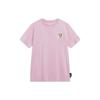 Li Ning X Disney Collaboration Crazy Animal Series Cartoon Pattern Round Neck Short Sleeve T-Shirt Women Tops Soft-Pink AHST272-2
