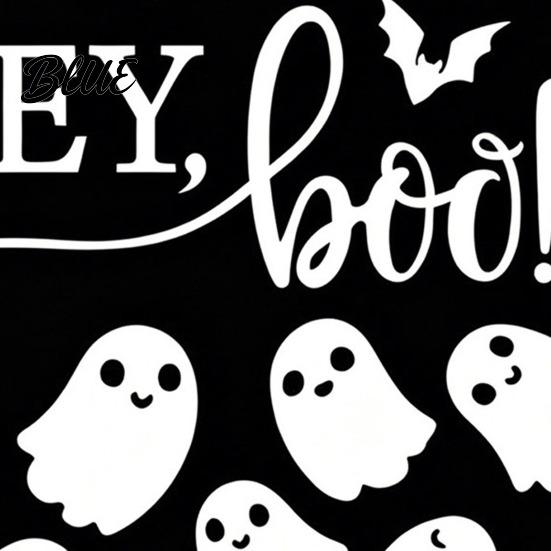 Halloween Door Sign Hanging Sign Wooden Front Hanger Wreath Cute Durable Ghost Welcome for Porch Wall Indoor Home Decoration