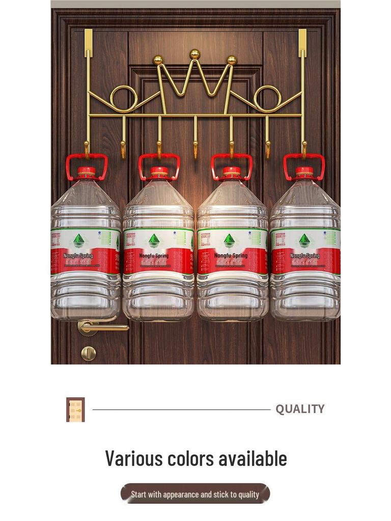 Punch-Free Over-the-Door Coat and Hat Rack - Bedroom & Kitchen Storage Solution