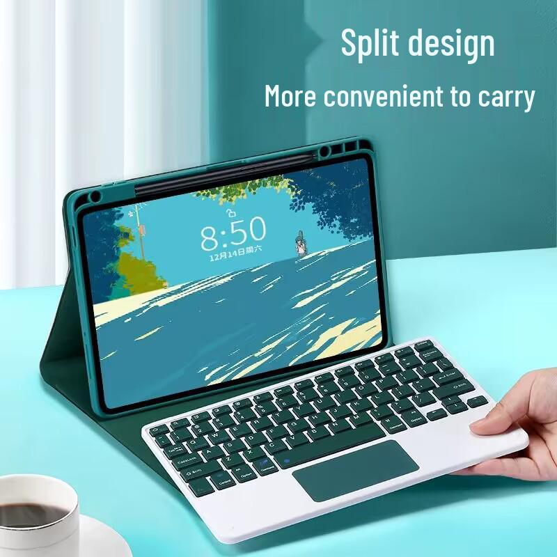 Compatible Xiaomi Tablet 5/6/7/8 Pro Bluetooth Keyboard Leather Case with Pen Slot for RedmiPad 2