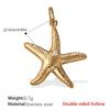 Stainless Steel Starfish Pendant Necklace Gold Sea Life Pendant Necklace Pendant Stainless Steel Diy Jewelry