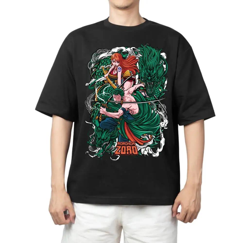 

Japan Anime One Piece Roronoa Zoro Manga Graphic Print T-shirt Men Women Streetwear Y2k Harajuku Fashion Casual Oversized Top Cotton Summer New Tee 4XL