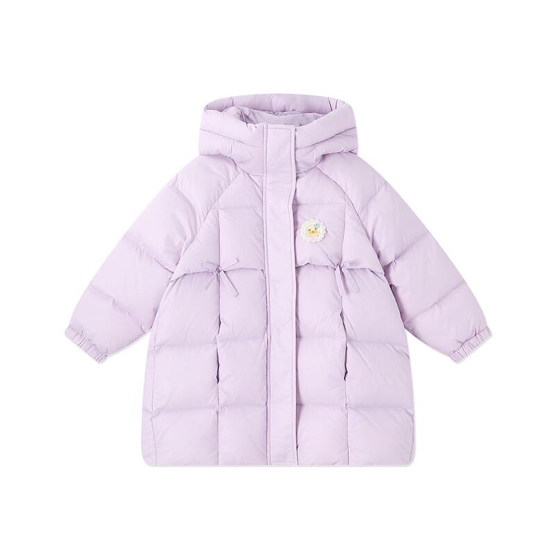 B.Duck Girls' Mid-Length Down Jacket