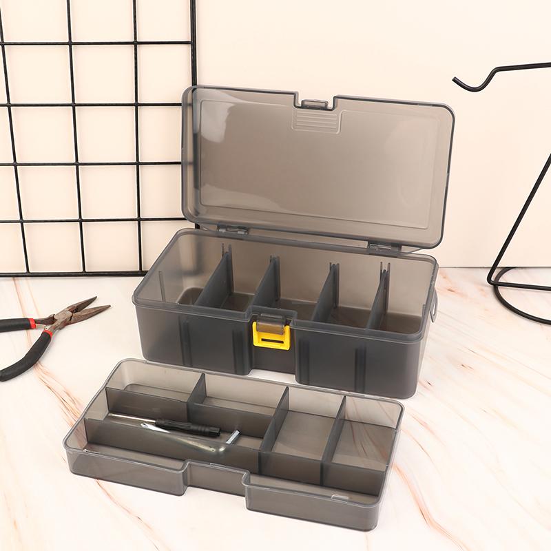 Double Layer Lure Tackle Box Fishing Accessories Adjustable Plastic Fishing Box Fake Bait Hook Tool Storage Boxes Fishings Gear