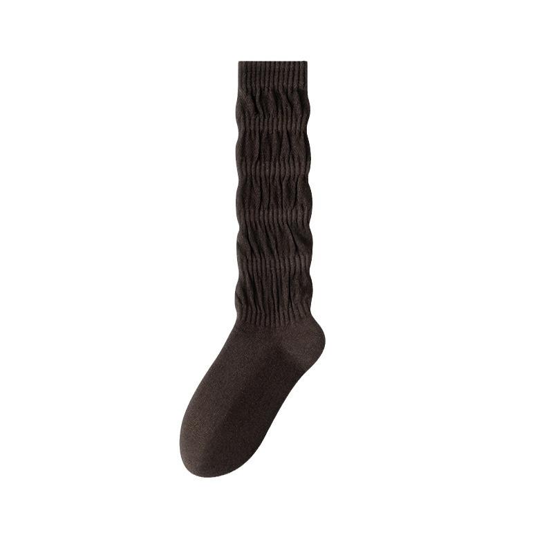 Women's Thickened Warm Mid-Calf Socks - White Boneless Leg Warmers for Autumn/Winter