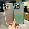 Placcatura Cornice Obiettivo Fotocamera Cover Posteriore Glitter Gradiente Per Iphone 14 Pro Max Plus 11 12 13 Pro Max Custodia Bumper Antiurto