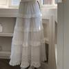 Hochwertiger weißer süßer Rock für Frauen im Sommer mit hoher Taille und A-Linie