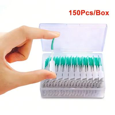 Toothbrush Oral Hygiene Care Tools 150Pcs/box Interdental Brush Soft Rubber Teeth Cleaning Tools Dental Cleaning Between Teeth