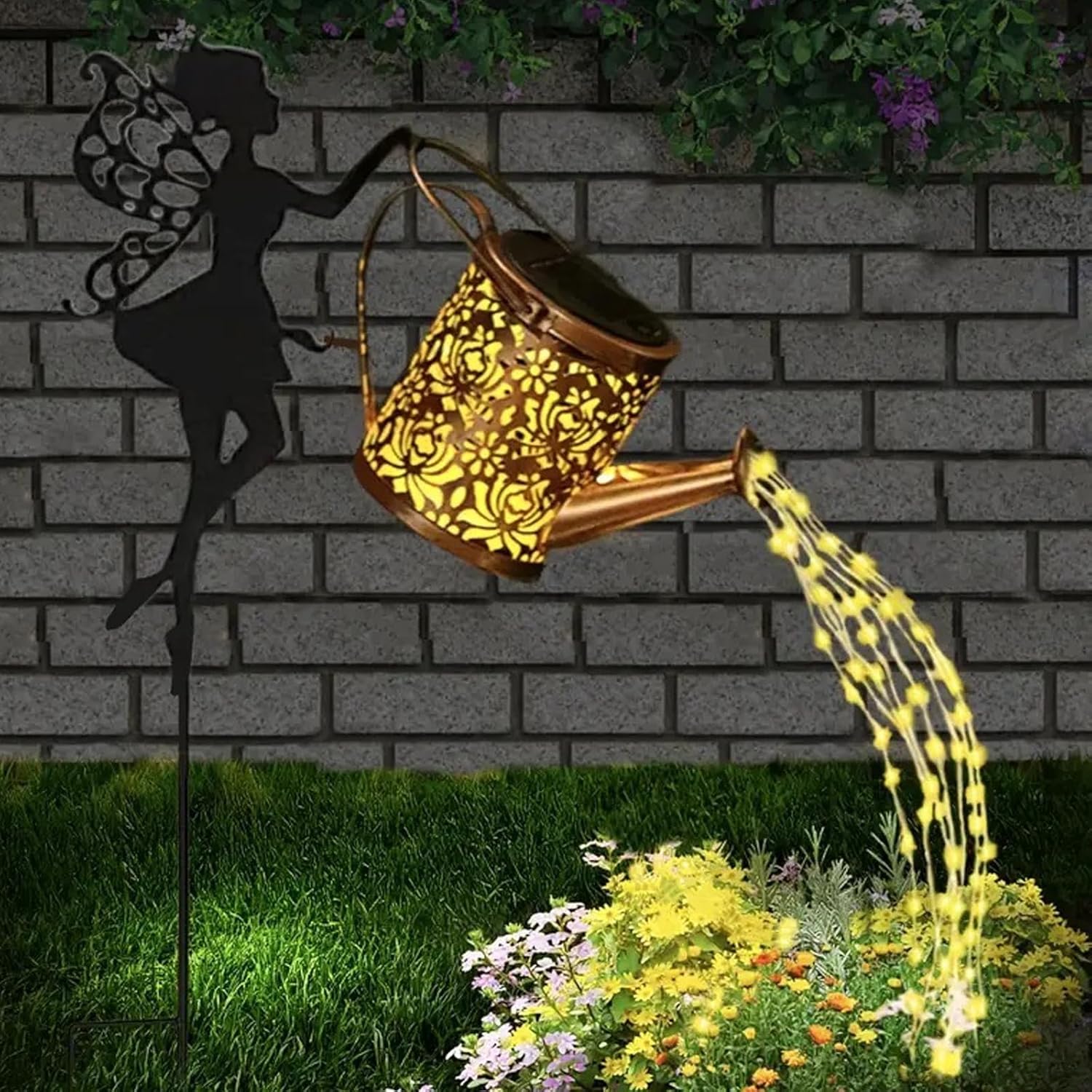 

Solar Fairy Watering Can Light Waterfall String Light Waterproof Outdoor Garden Decor For Yard Porch Lawn Lamp Gardering Gift