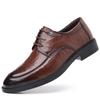 New Designer Men Dress Shoes Fashion Genuine Leather Business Casual Shoes Cool Lace-up Derby Shoes