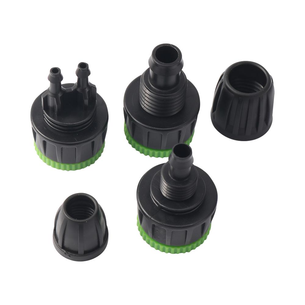 Garden Irrigation System 1/2" To 3/4" Female European Standard Thread Locked Connector DN16 Pipe 8/11mm 4/7mm Hose Splitters
