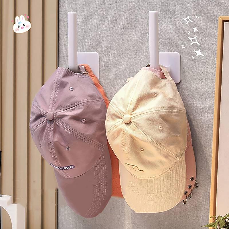 1Pcs Hat Holder Sticky Wall Mount Hook For Baseball Cap Casual Hat Storage Hook Free-Punch Paste Portable Door Closet Hanger