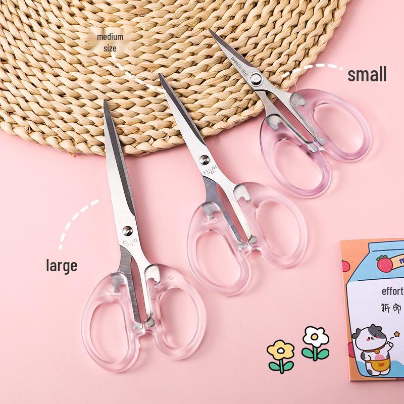 

INS Style Transparent Heart Scissors – Student & Office Stainless Steel Art Tool Small