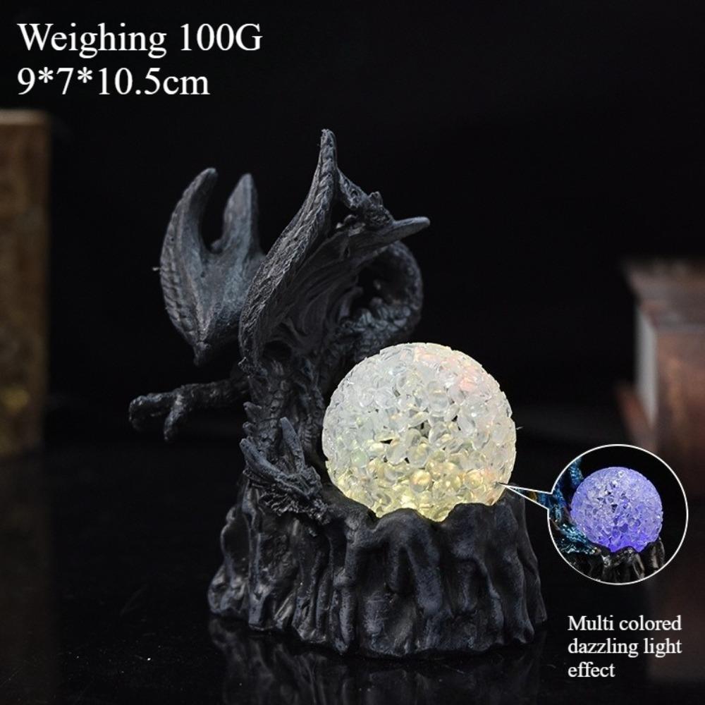 

Halloween battle dragon ornament, lava resin base, glowing, dinosaur egg, home decor, decorative gift