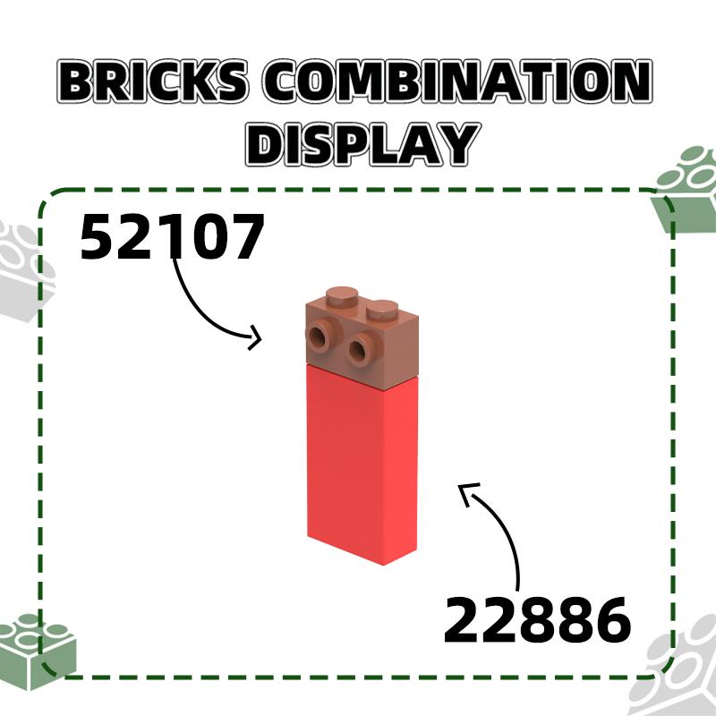 Non-Toxic 108Pcs/Lot 52107 Hole 2 Hole Block Moc Color Accessories Compatible With Brick Diy Children'S Educational Toy Assembly