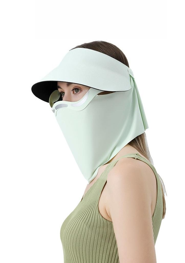 Neck protection magnetic sun protection hat women's sun protection hat outdoor sports sun hat full face sun protection mask