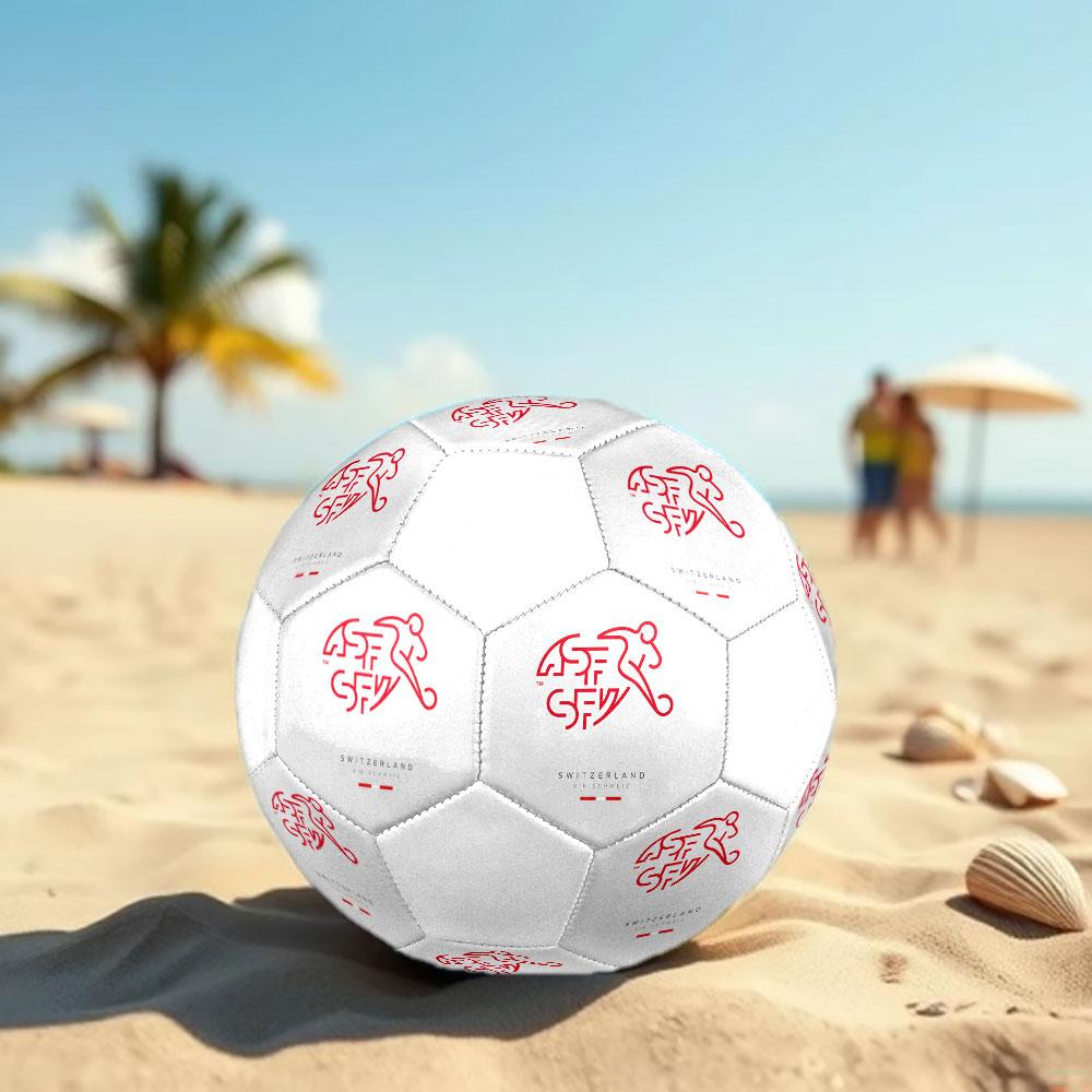 Switzerland National Football Size 5 Soccer Ball, Machine-Stitched PVC, Durable & High Bounce, All Ages Fit, Fan Merchandise, Matches & Outdoor Use.