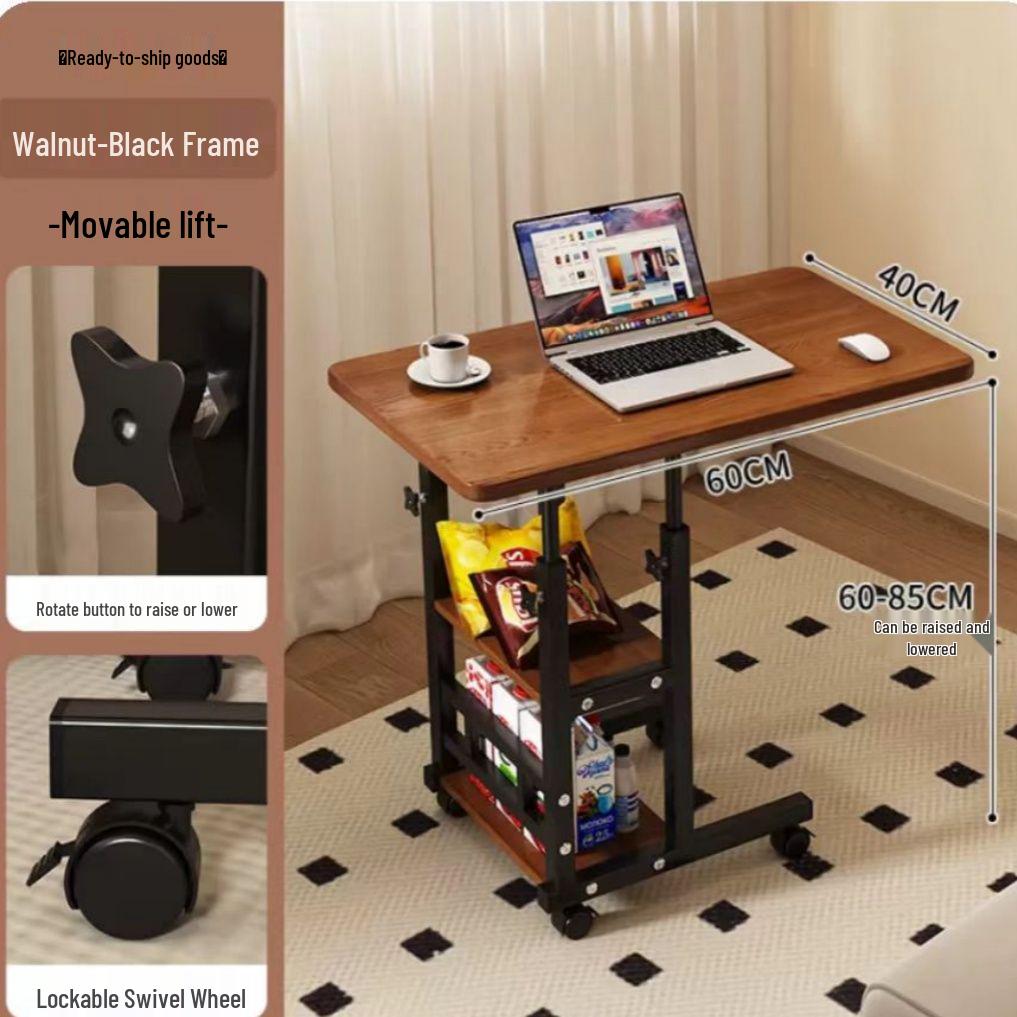 Adjustable Portable Bedside Desk: Movable Study Table for Dorms