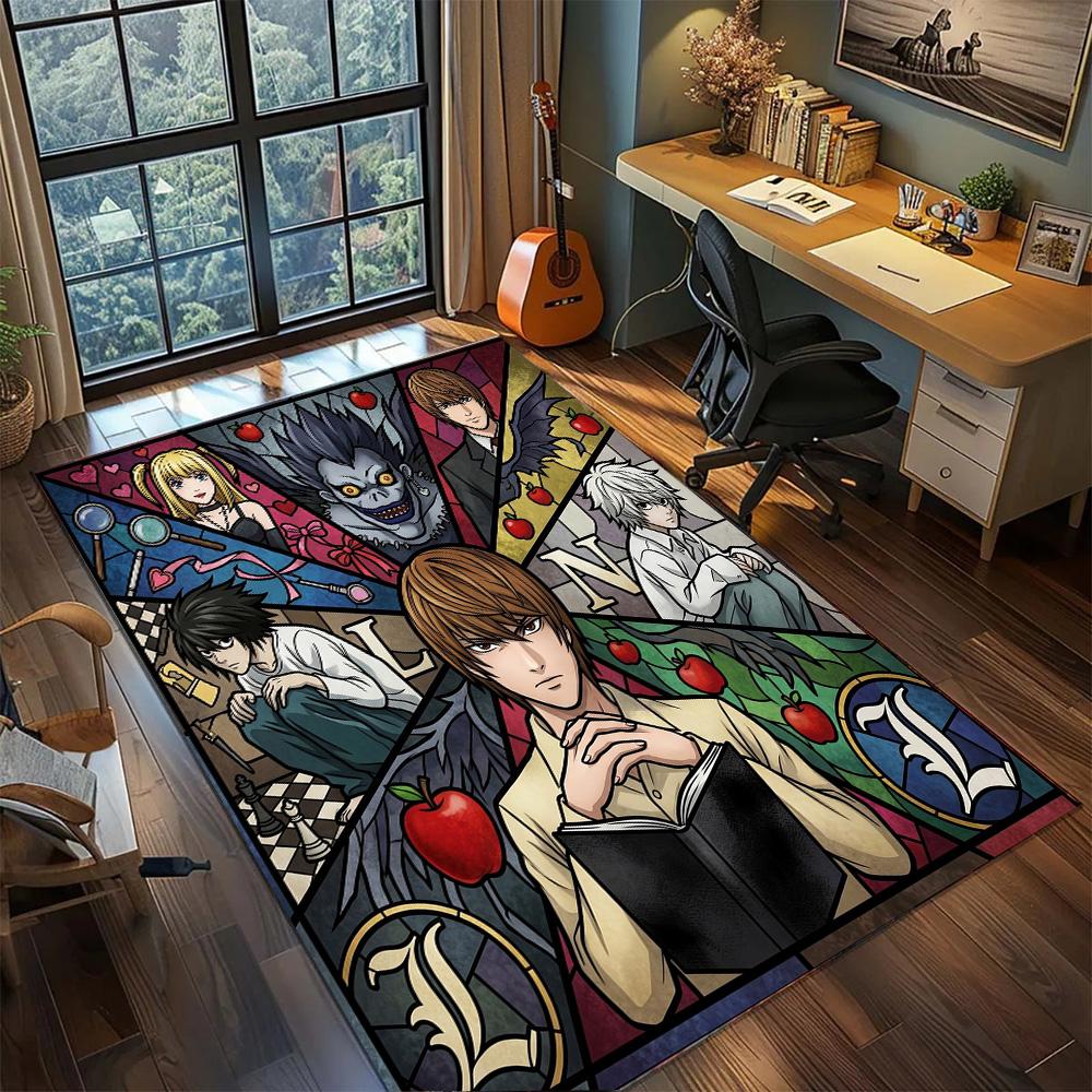 Death Note Floor Mat Non Slip Large Area Washable Rug Carpet Bedroom Gamer Room Home Decor.-TING