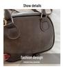 Women's 2025 Large Capacity Korean Fashion Shoulder & Crossbody Bag - Casual Retro Solid Color Handbag