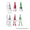 Festival Gnomes Santa Figurine with Soft Knitted Hat Long/Short Leg Warm LED Light Holiday Decoration for Christmas