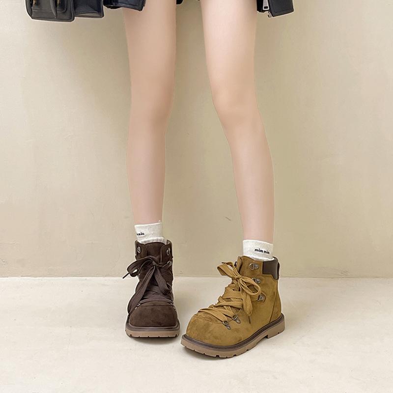 Retro British style thick-soled heightening Martin boots for women's 2025 autumn and winter new Mori literary and artistic style versatile fashion