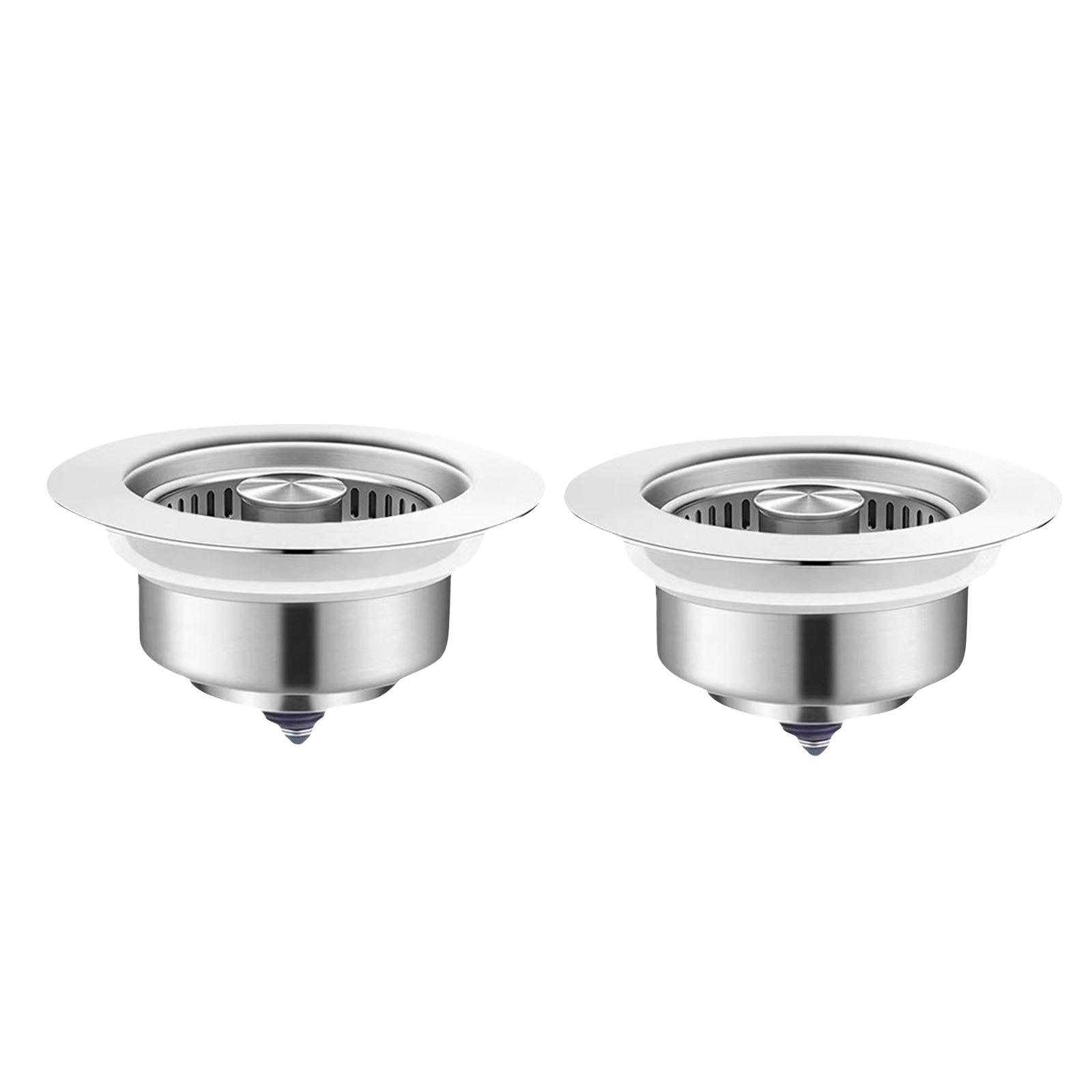 

Кухонная раковина из нержавеющей стали, слив для раковины нажимного типа, пробка для слива, фильтр, универсальный донный клапан One Size