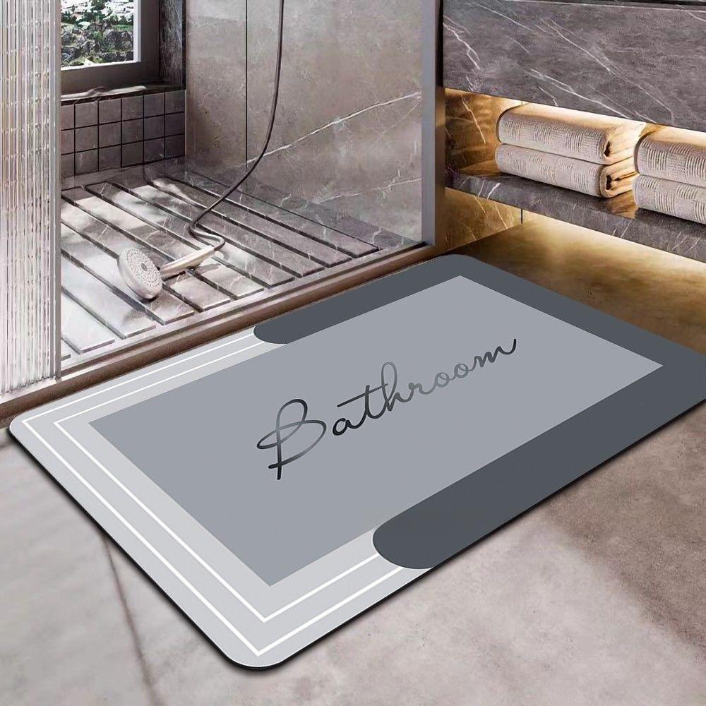 Bathroom Floor Mat Easy To Maintain Door Mat Bathroom Absorbent Anti Slip Quick Drying Foot Mat
