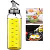 Olive Oil Dispenser, Liquid Condiment Container, 10 Oz Vinegar Dispenser with Drip Proof Cap, Graduated Kitchen Glass Oil Jug