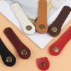 Handmade Hasp Buttons Leather Bag Buckles with Sewing Holes DIY Bag Accessories