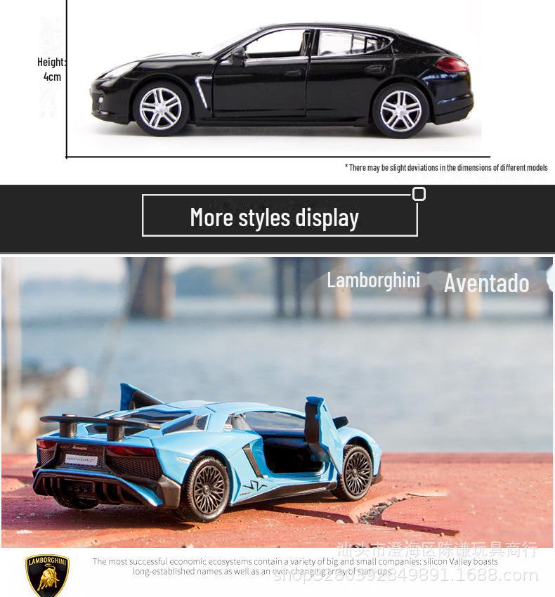 1:36 Porsche 911, 918, Cayenne, and Panamera Alloy Model Toy Car for Kids
